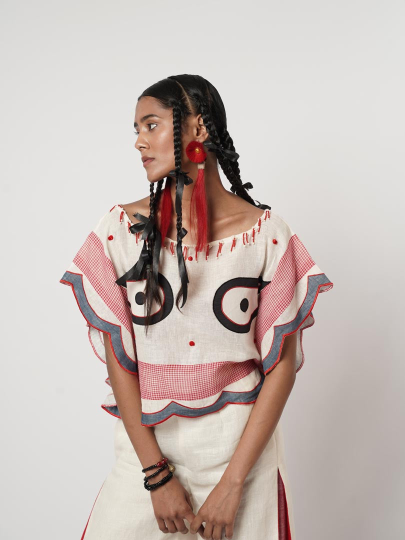 KAFTAN EYE CROPTOP SET
