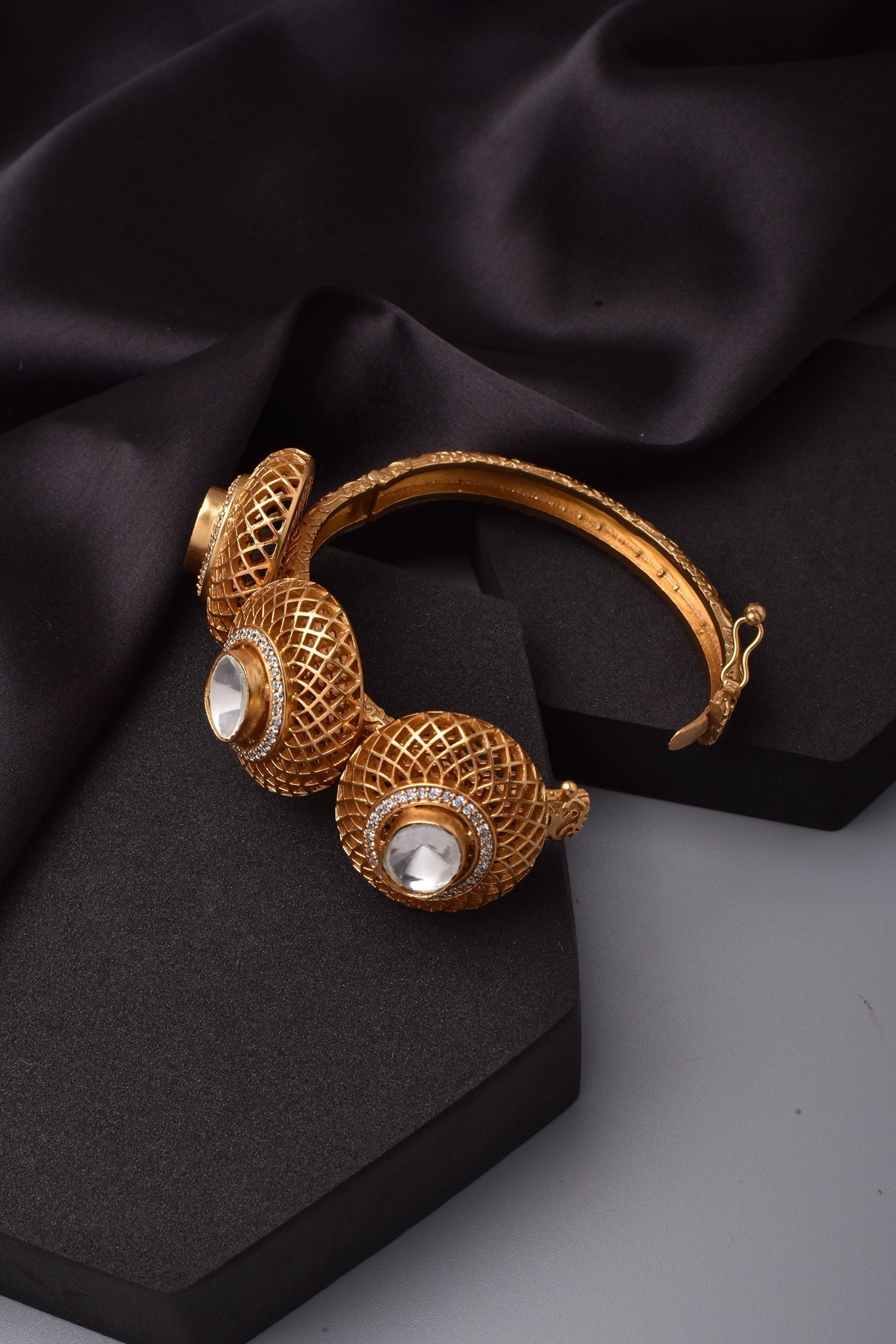 Gold Tone Polki Bracelet