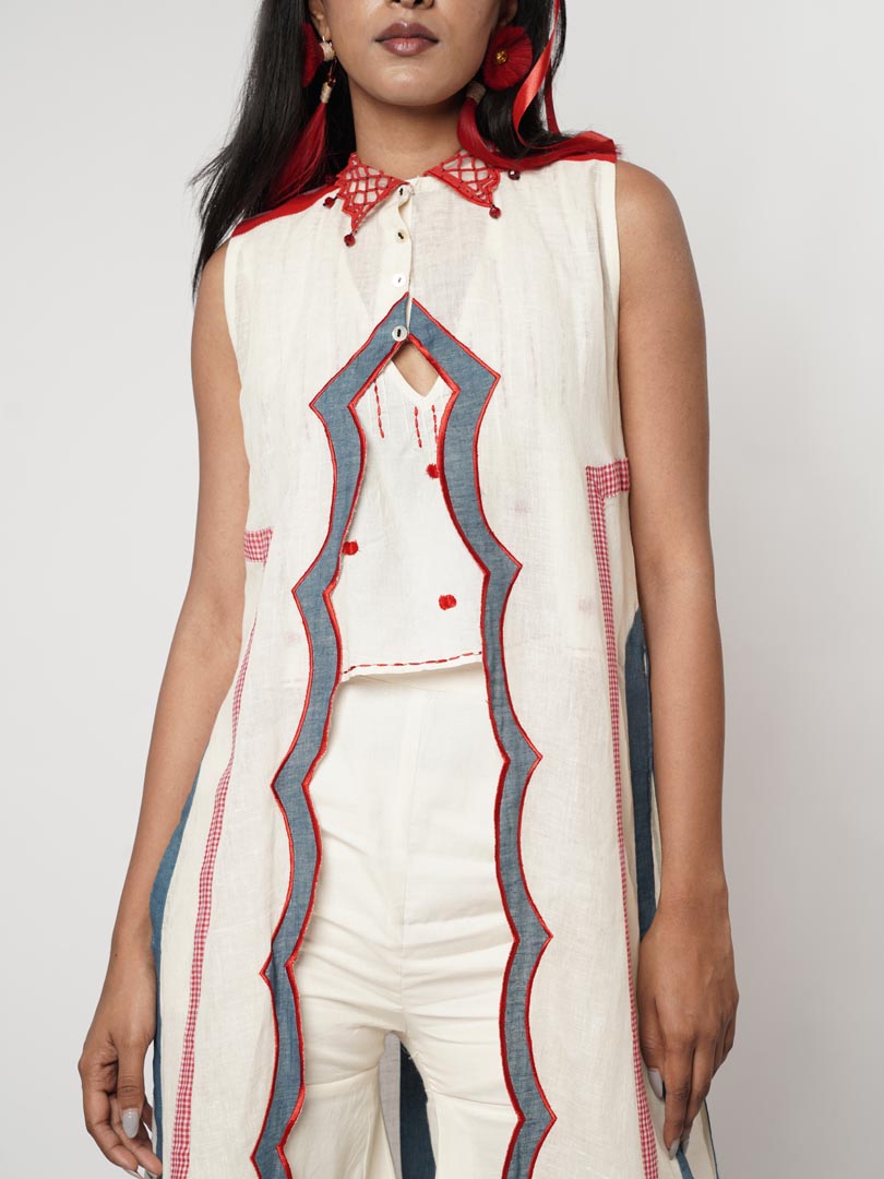 SCALLOPED 3-PC SHARARA SET
