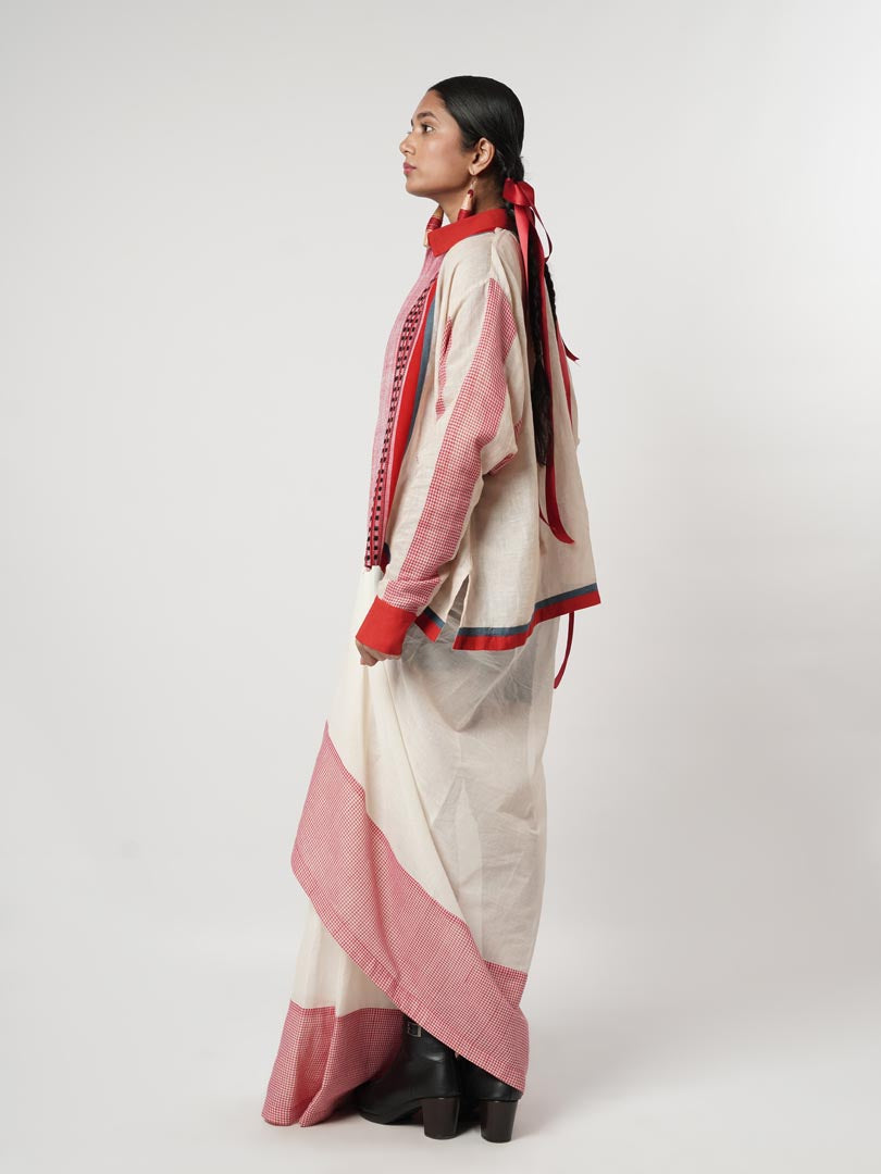 DRAPE LUNGI LAYERED ENSEMBLE
