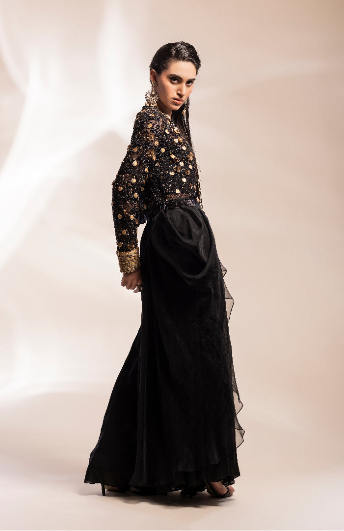 Jacket and sharara set