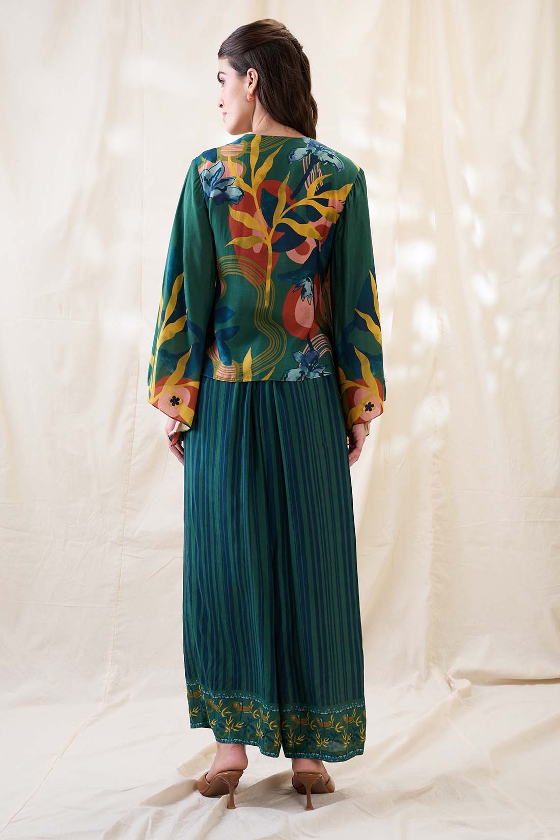 Flora embellished angarkha set  SP4707