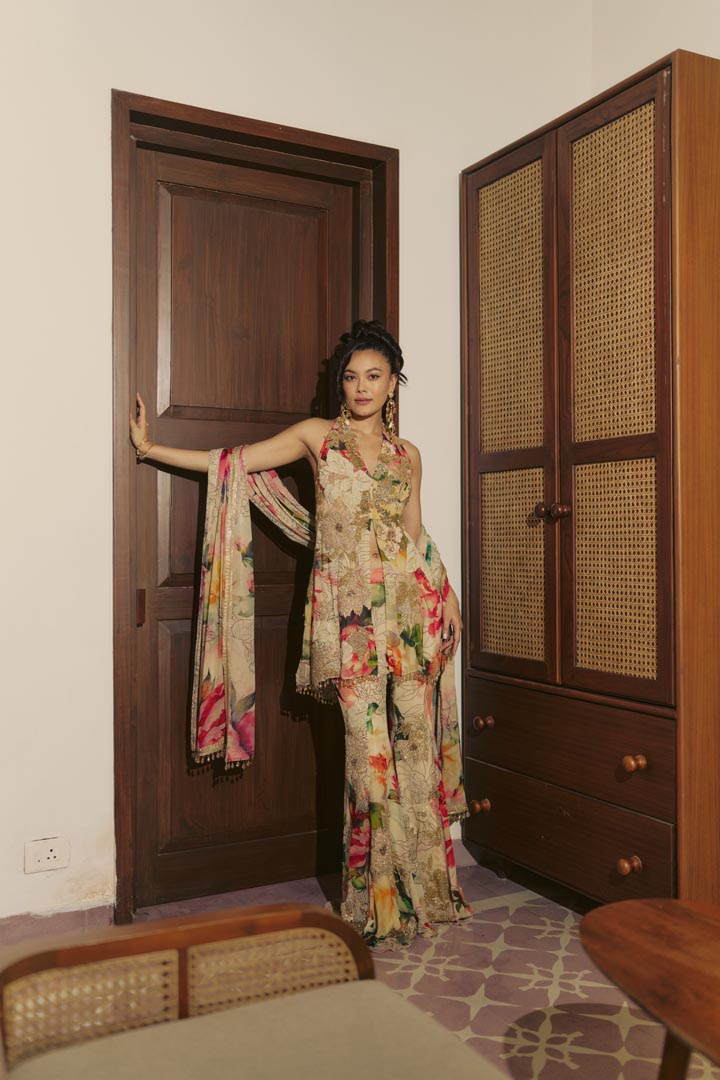 MULTICOLORED LEHENGA SET