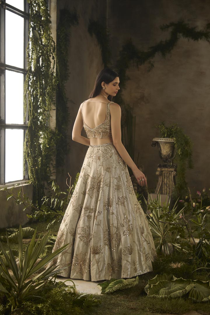 CHAMPAGNE MIST LEHENGA SET