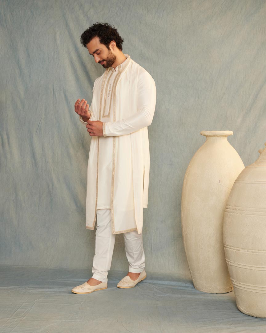 Image of Arctic White kurta set