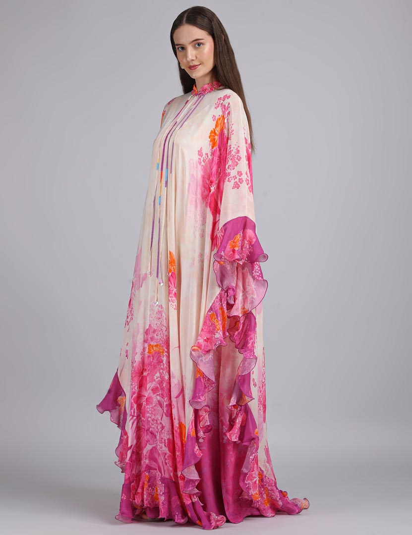 Floral Fantasy placement print kaftan