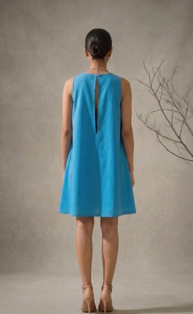 THETAA Amara  Hand-Embroidered Cotton Poplin Dress Set