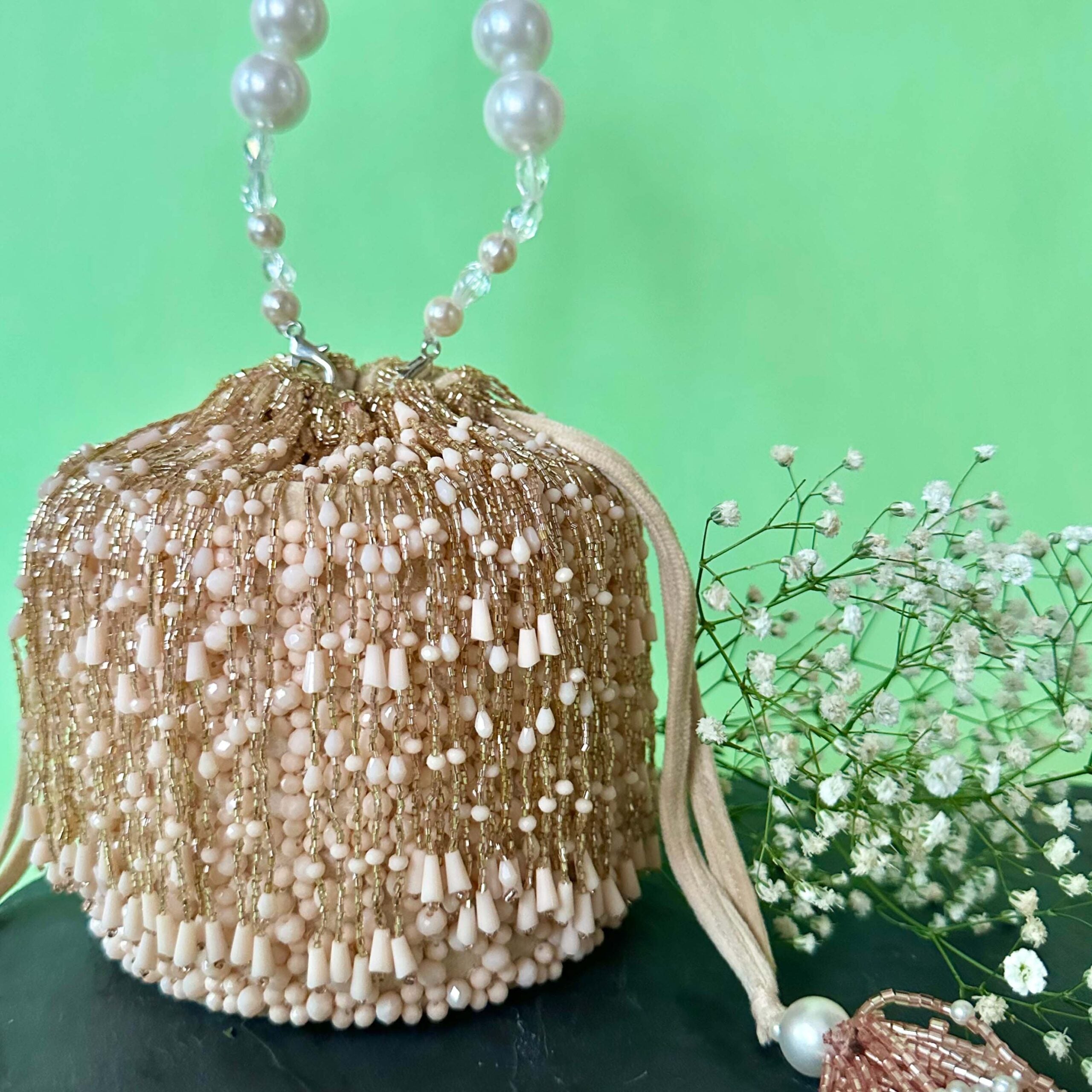 Frost Tassel Bucket Blush