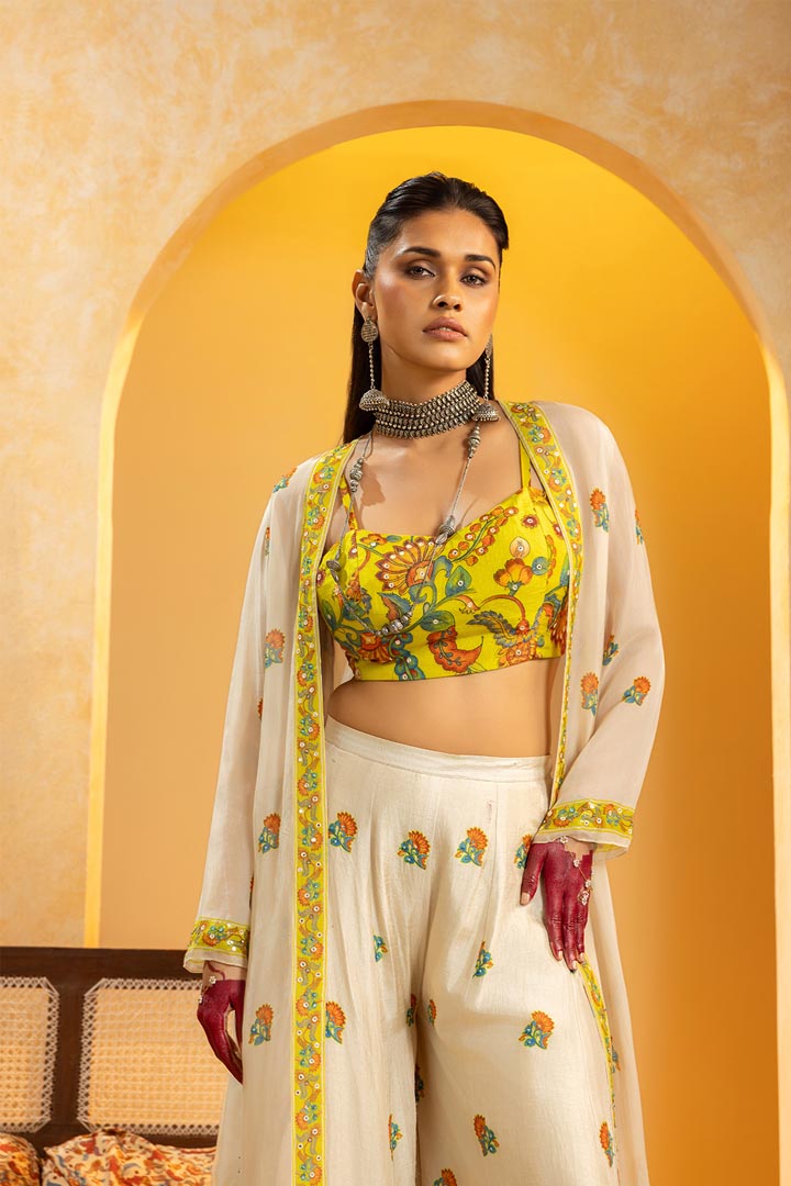 Rangtara embellished  pant set with jacketSP4897