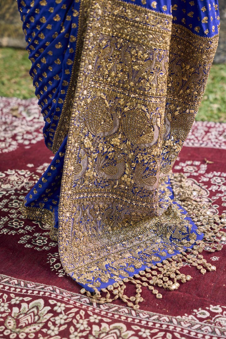 Neelpari Dabka Silk Saree Set
