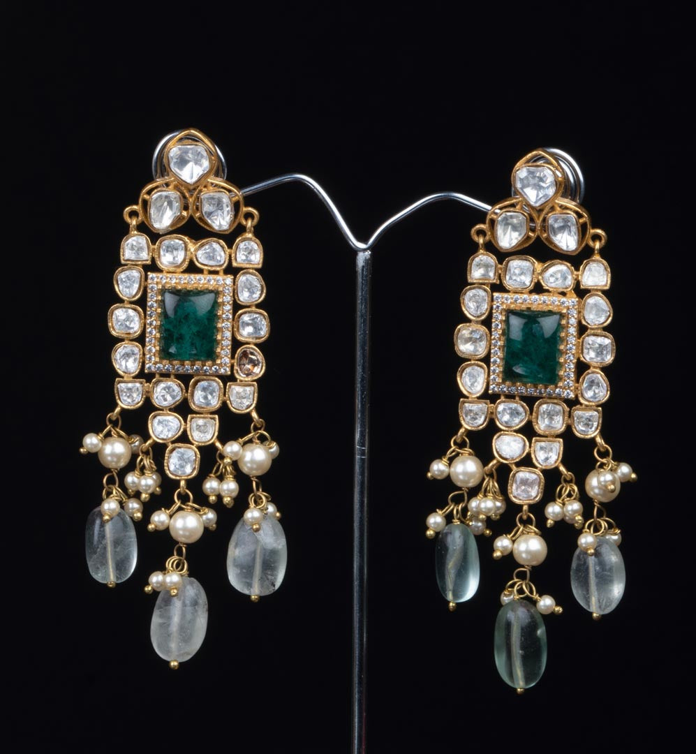 Kundan Choker and Earrings with Beads