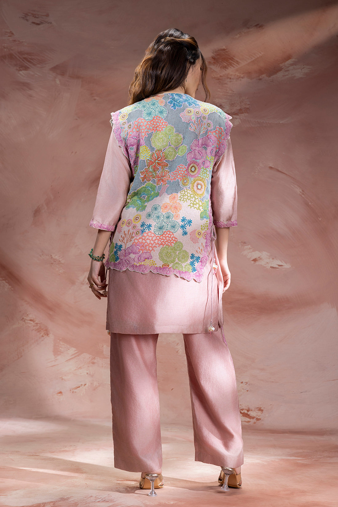 dusky pink kaia kurta set