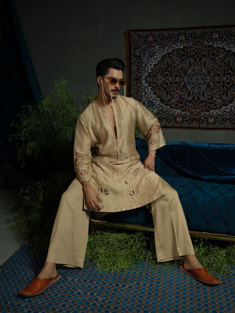 Lotus Cutwork Modern kurta Set