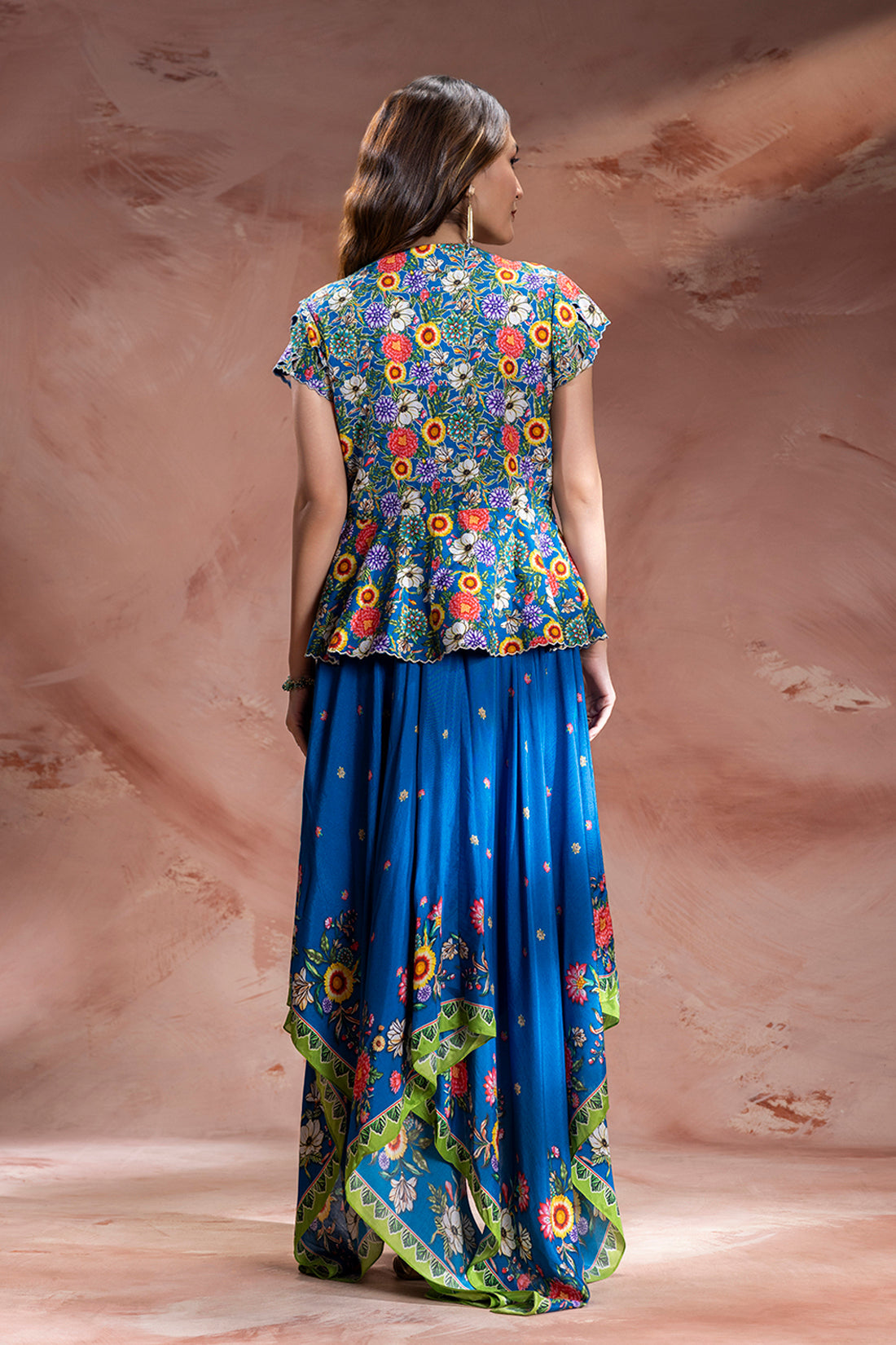 teal blue baghira asymetrical dress