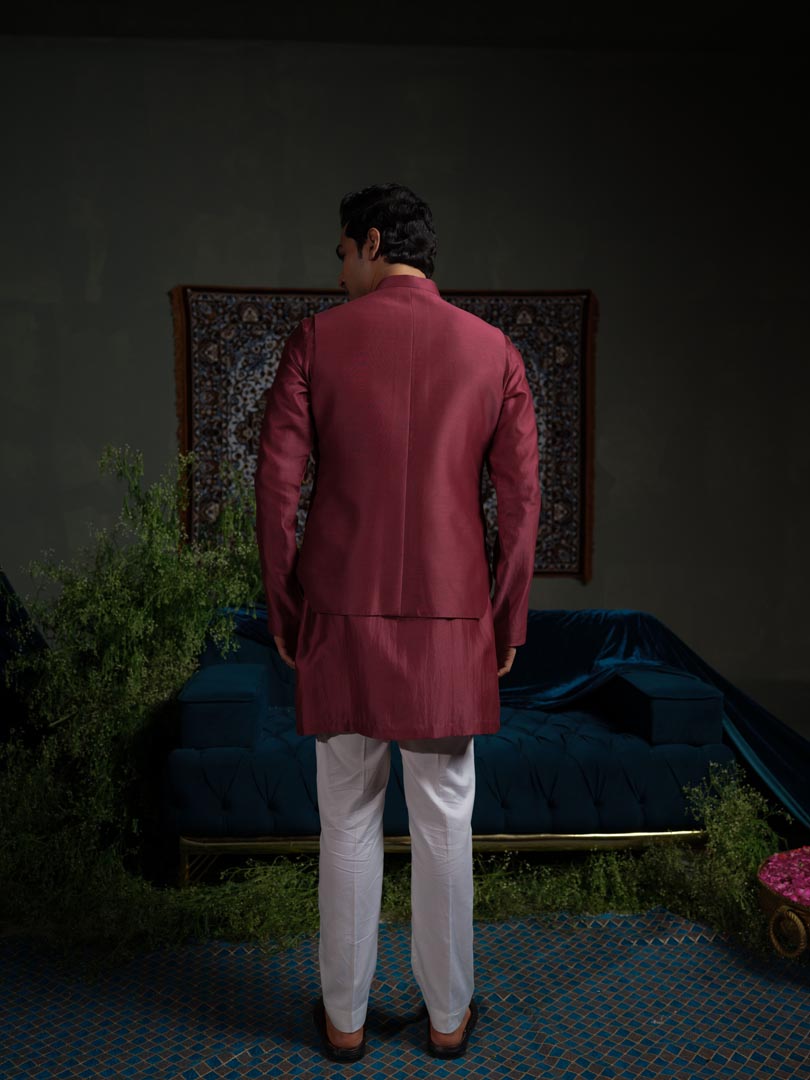 Maroon panel bundi set