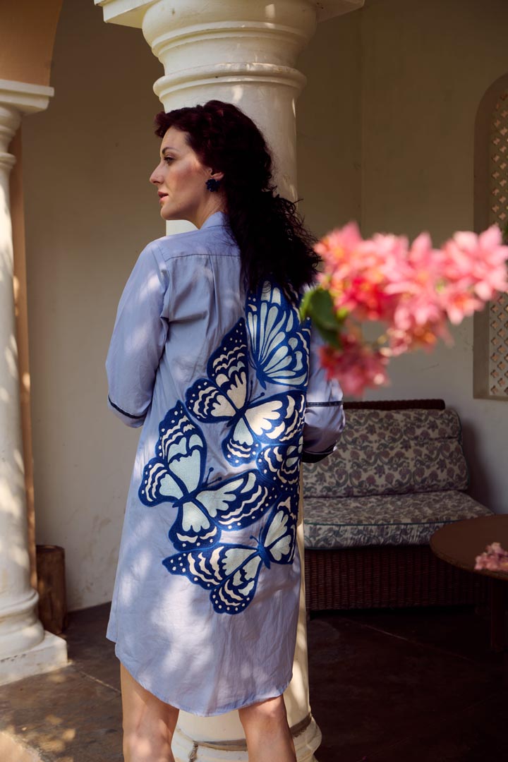 BUTTERFLY SHIRT DRESS