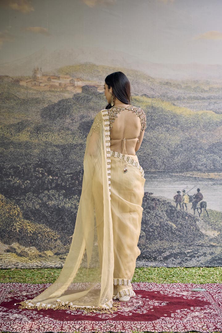 Kahani Jadau Organza Saree Set