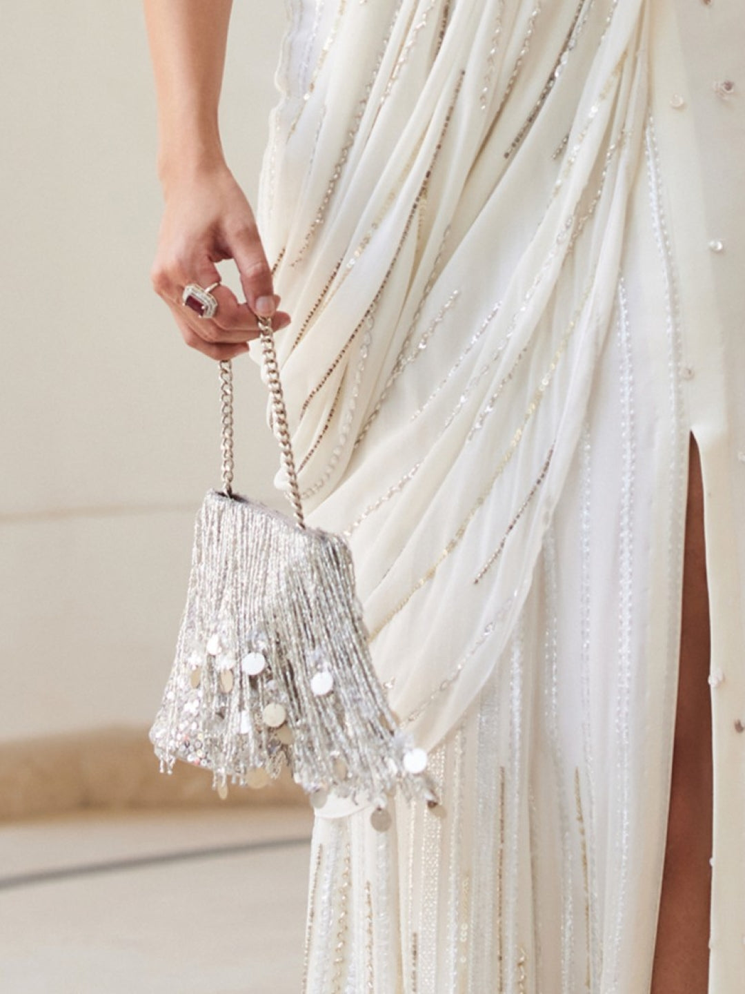 Silver Shimmy Bag