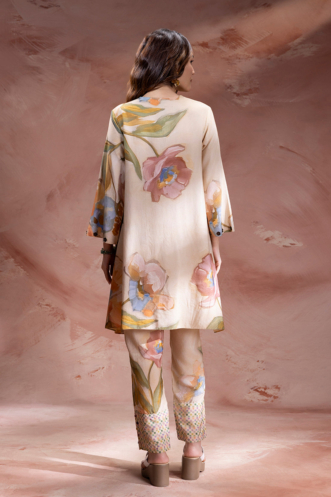 Beige Zeya Tunic Set