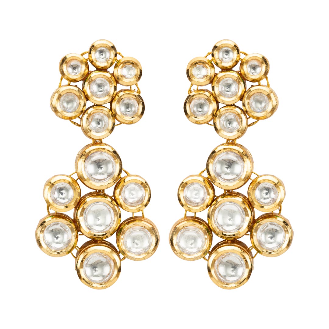 Vivinia By Vidhi Mehra Aatman Gold Plated Womens Kundan, Polki Necklace Set with Pair of earrings VN415