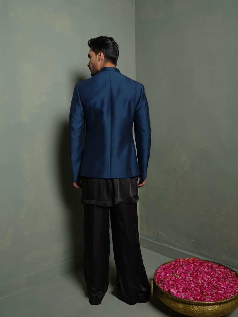 Midnight Bandhgala Set