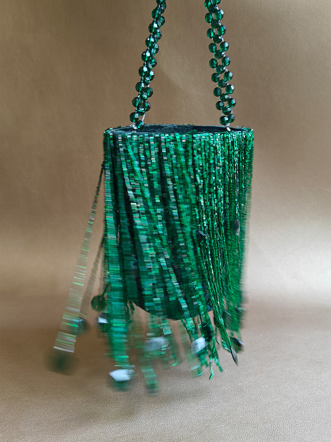 Bottle Green Shimmy Bag
