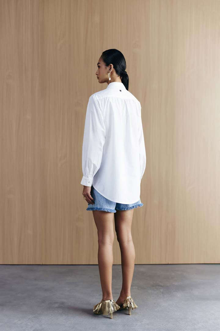 WHITE EMBELLISHED SHIRT