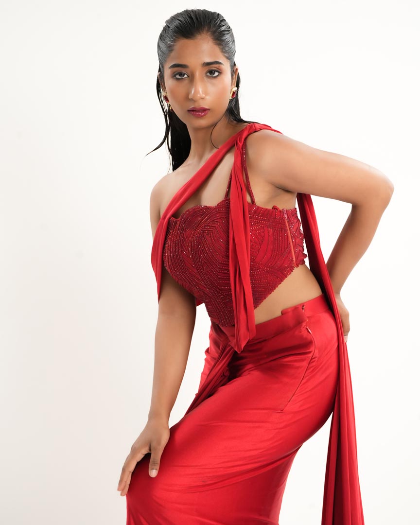 Red Glare Saree