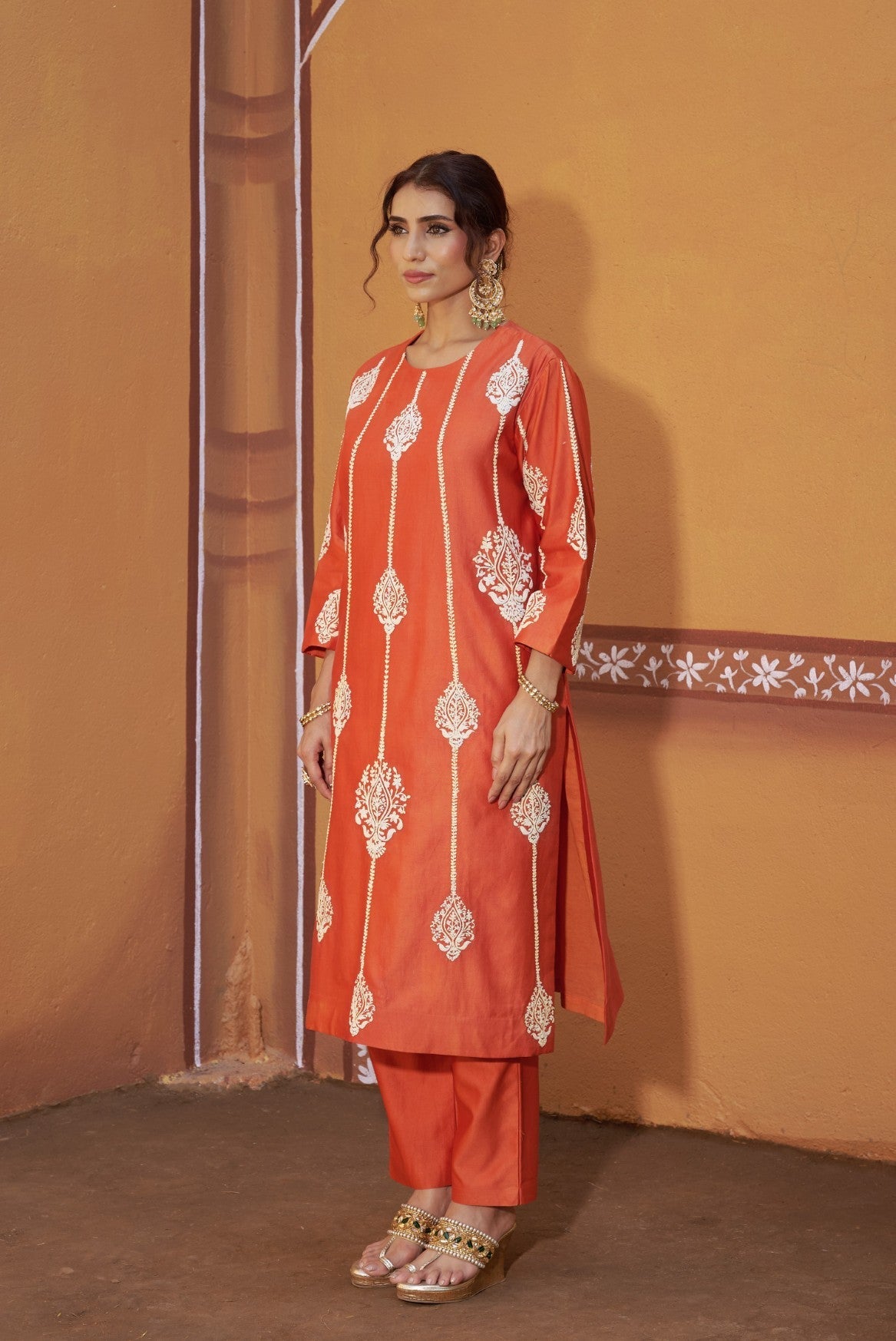 Dori Embroidry work a line Kurta Set