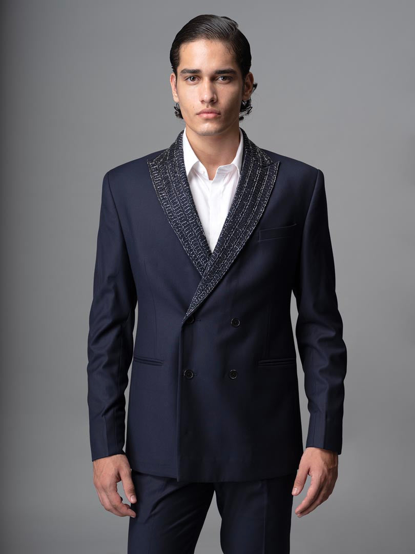 Nero double breasted blazer