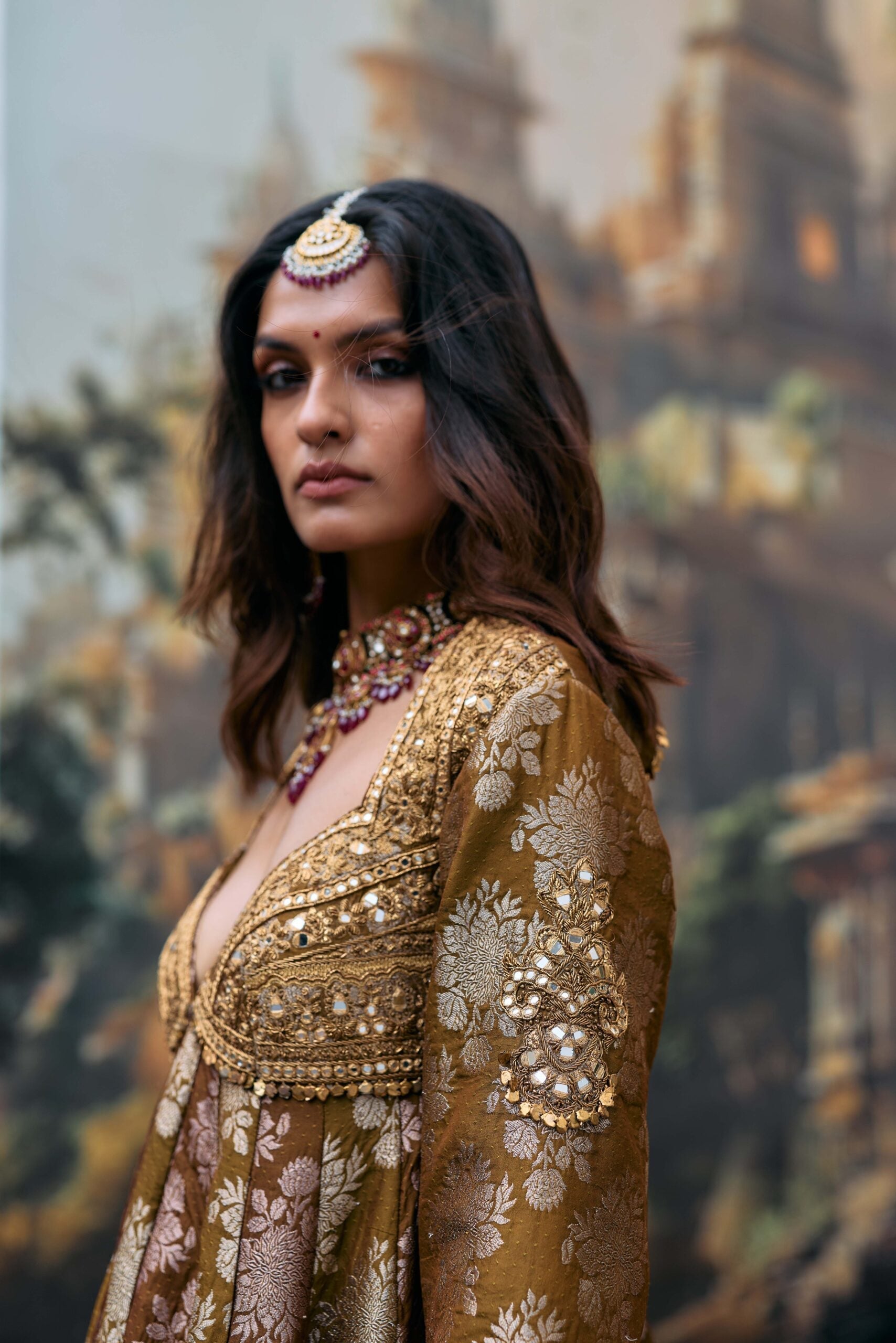 Shriphal Peplum Sharara Set