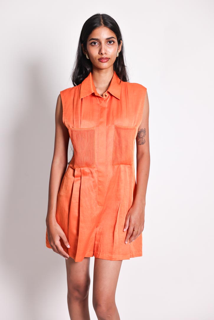 pintucked romper