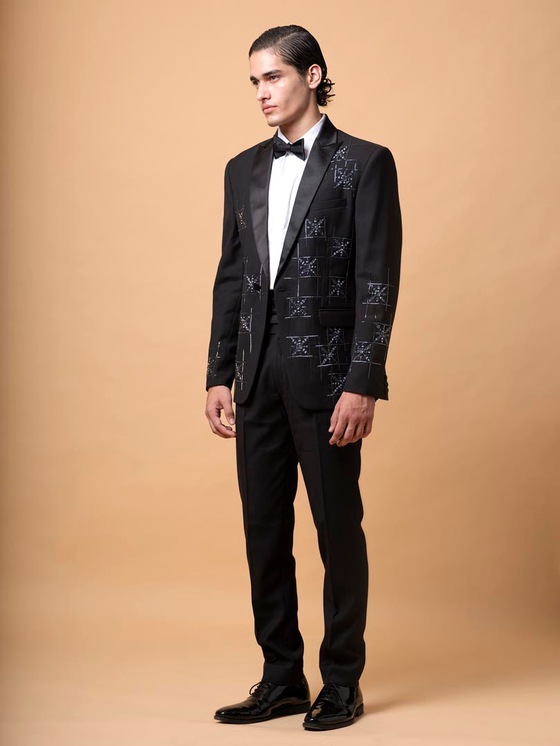 Rune embroidered blazer set