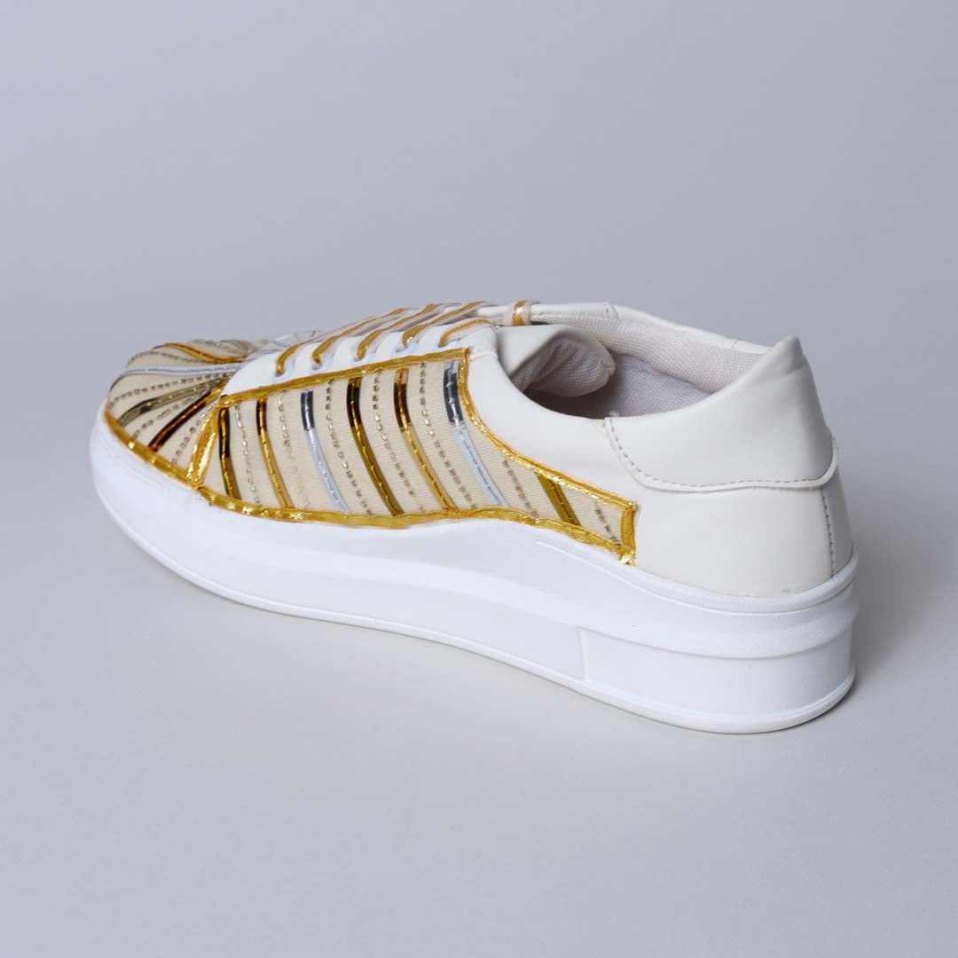 White Gold Strip Design