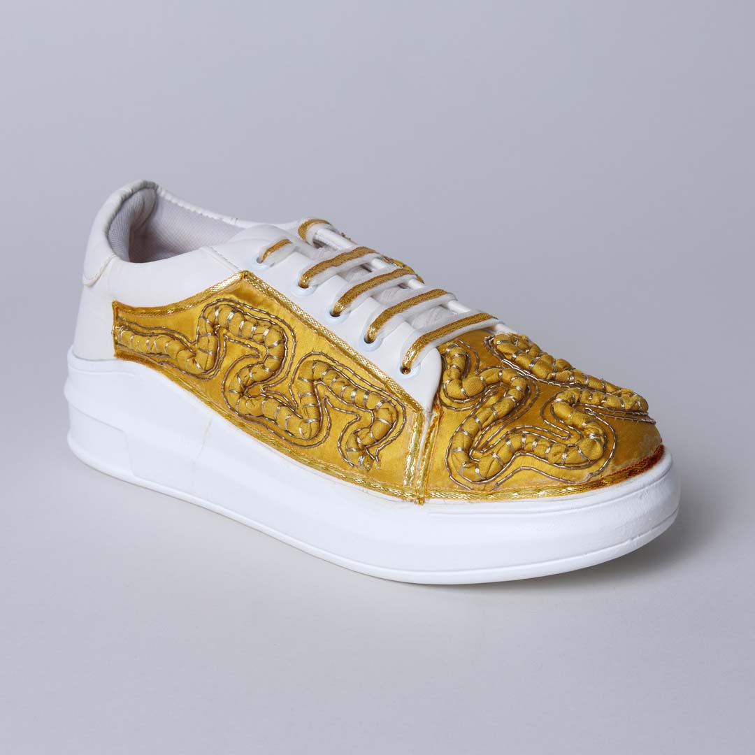 Yellow Gold Rope Sneakers