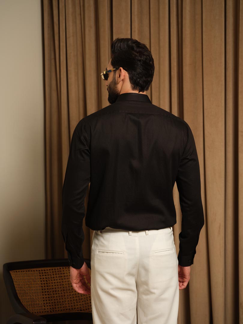 Black Silver Splash Shirt