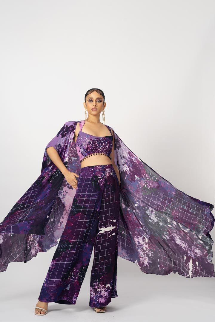 Cape pant set MN-24-109-MP