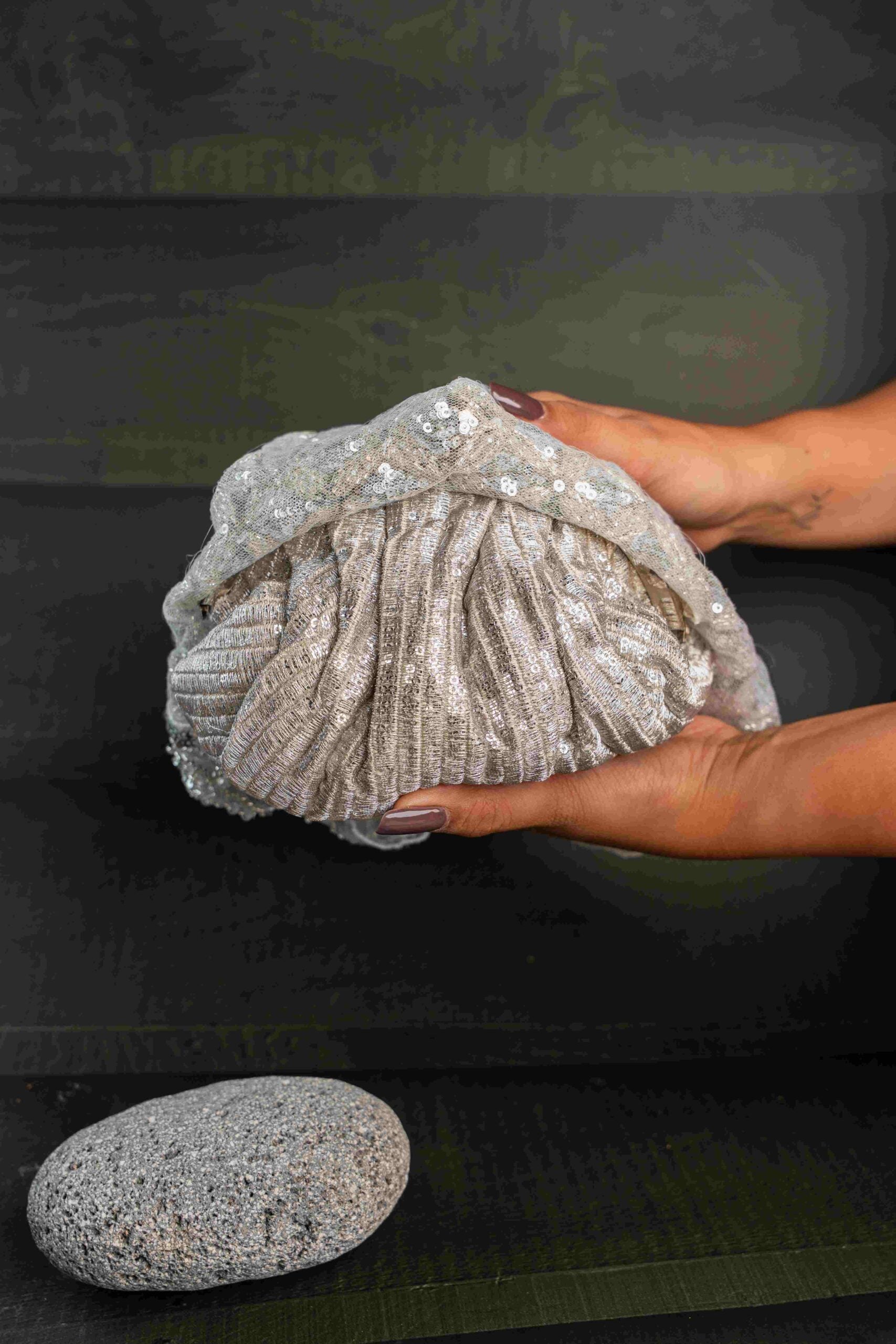 Drape Diva Batua Silver