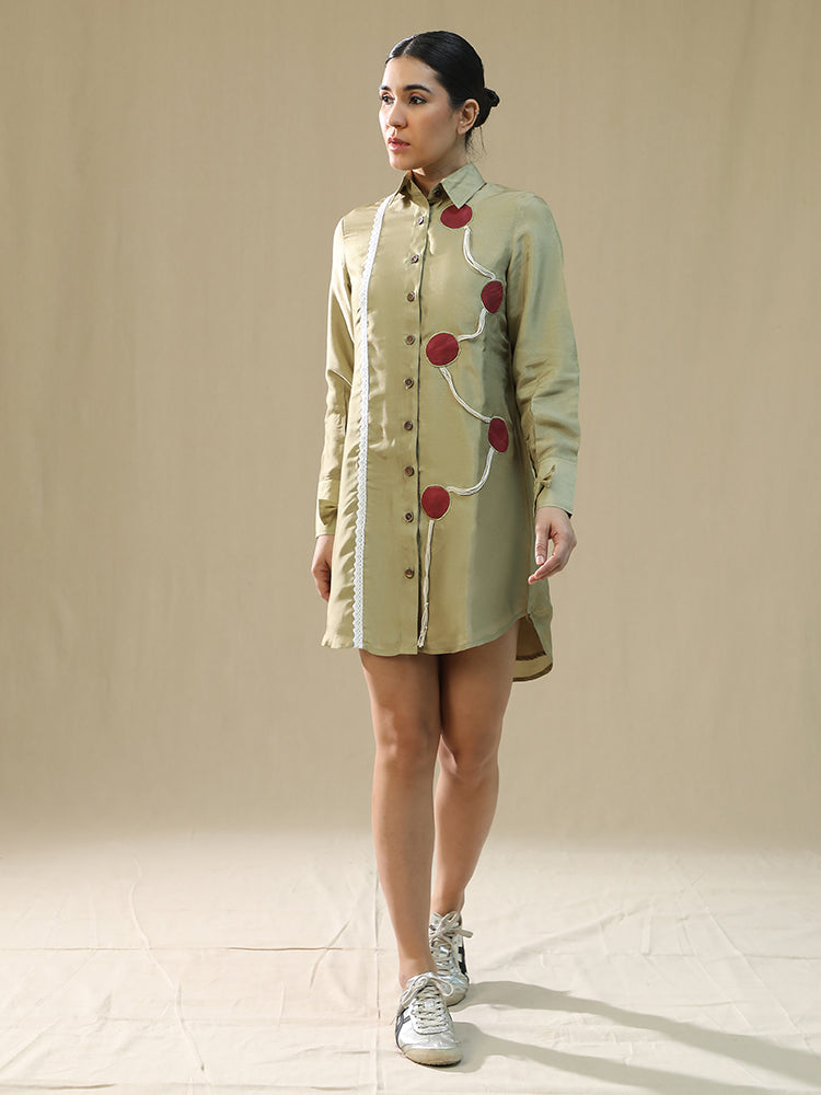 Elm wood Handpainted Shirt
