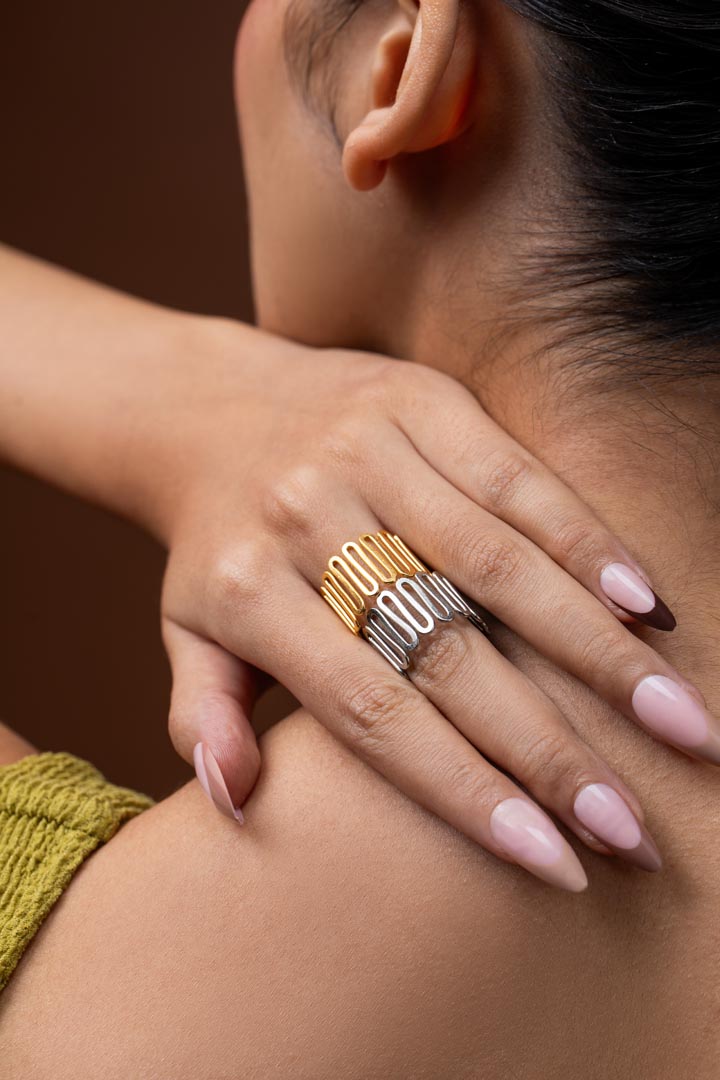 Golden Spiral Meadow Ring