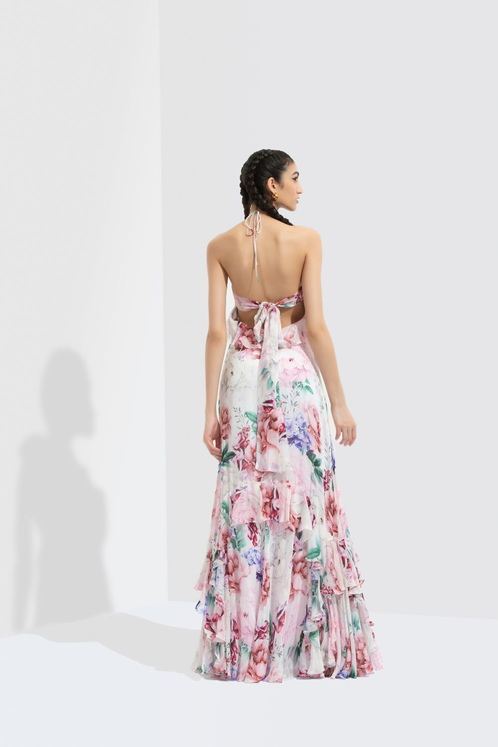 Iris Printed Long Dress