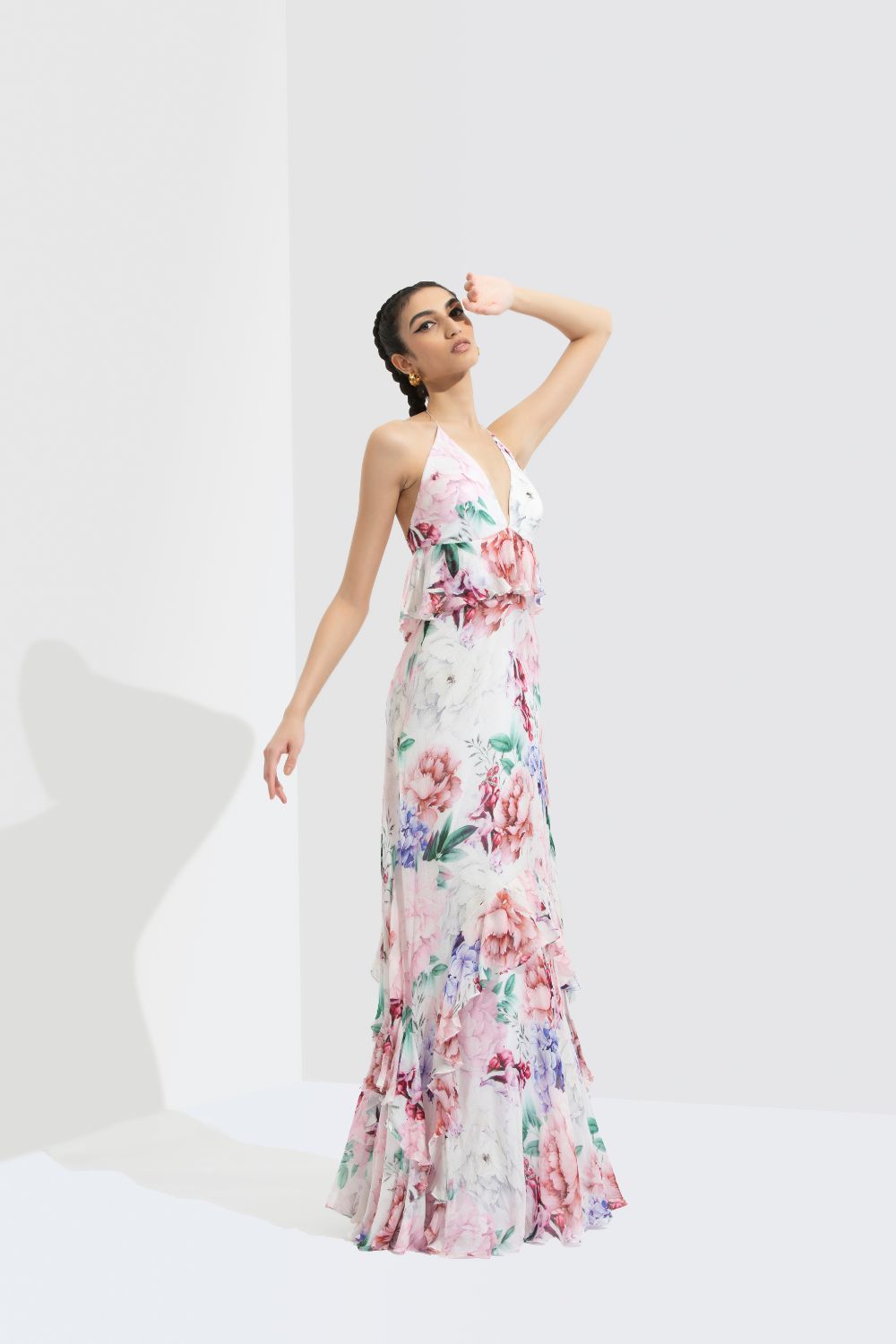Iris Printed Long Dress