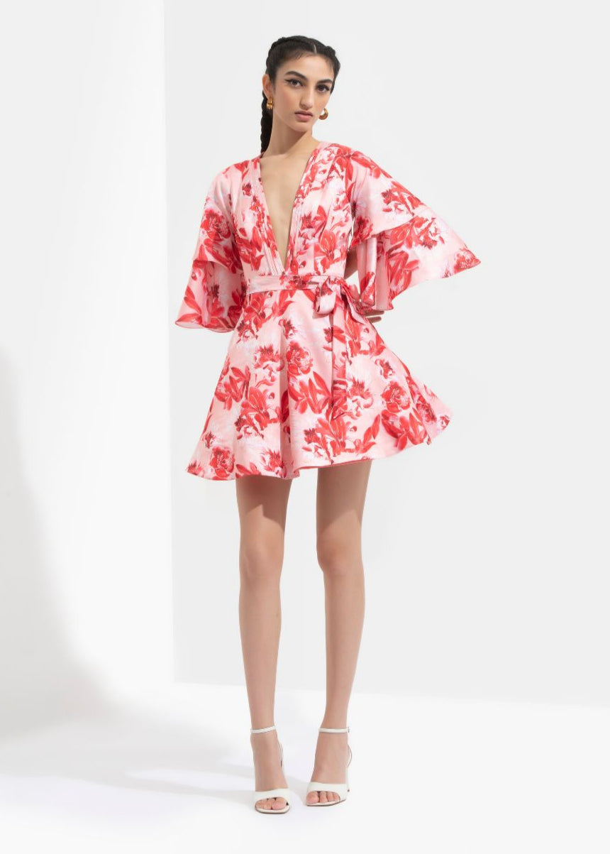 Mirrai Printed A-line Dress