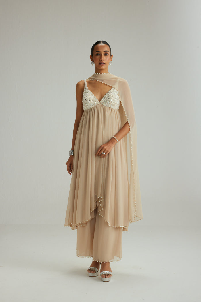 Light Beige Kurta Set
