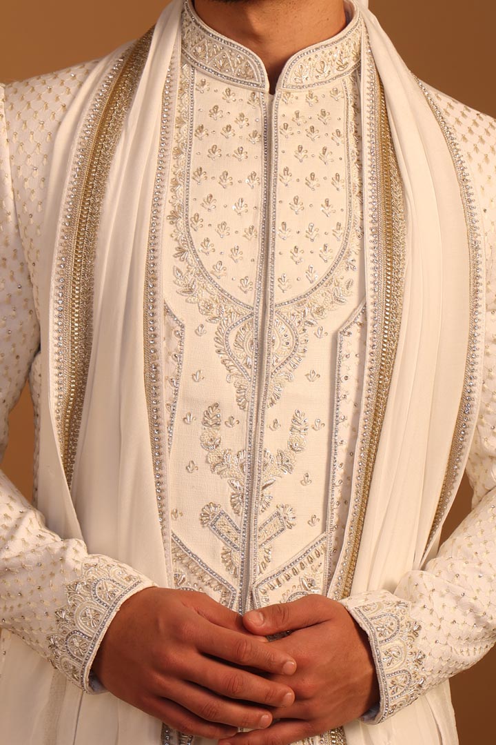 Image of Gardernia White Sherwani