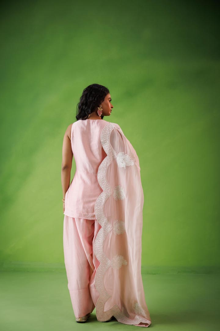 Baby pink farshi salwar set