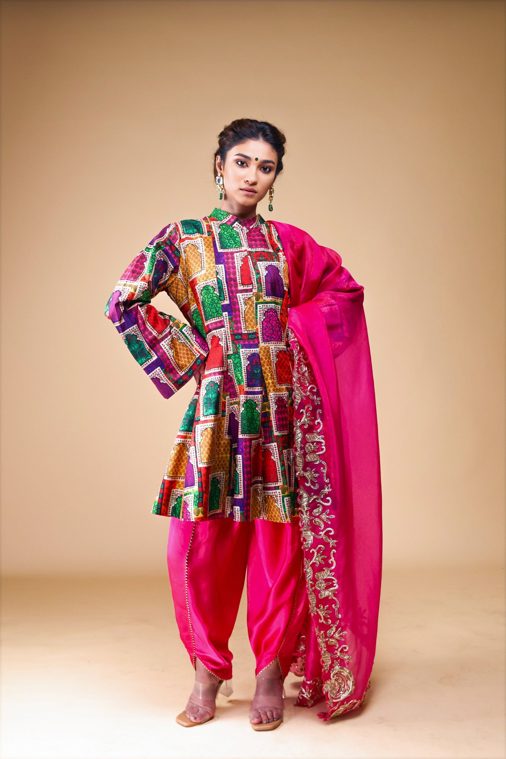 Mirror Work Kurta with Matching pyjama