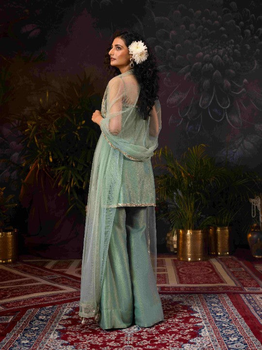 ice blue spaghetti suit set - image 4