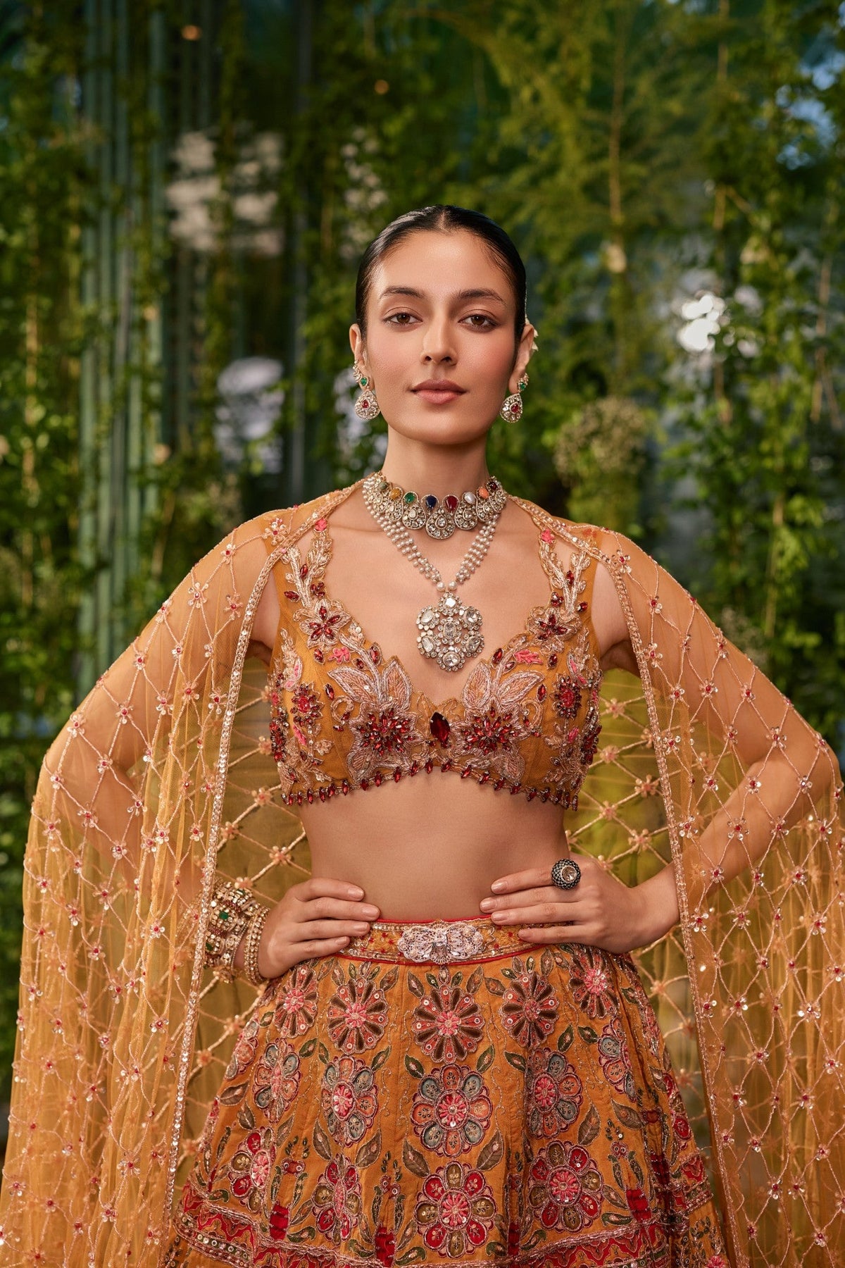 Pakshi Jaal- The living tapestry lehenga