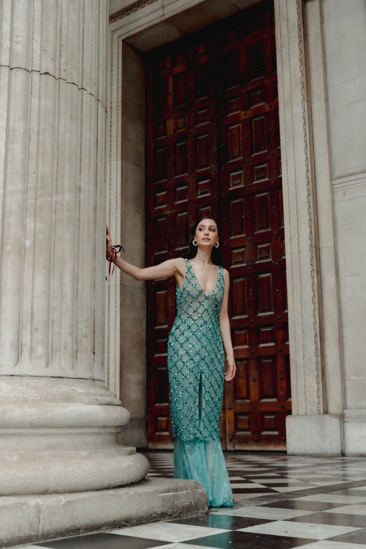 Zardosi Embroidery, Semi Sheer Fabric & French Lace, Co-ord Set, Relaxed Tunic Silhouette
